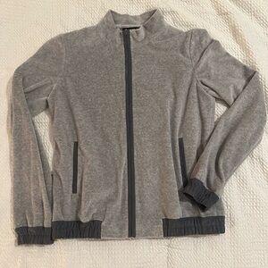 Lafayette 148 New York gray color block zip up SOFT jacket size S